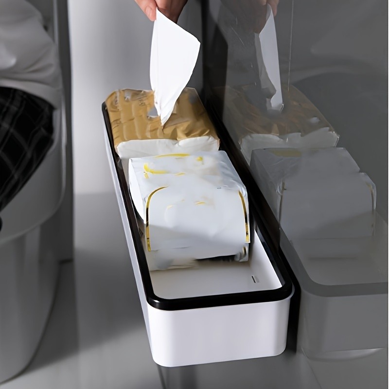 LDQ No-Drill Toilet Caddy & Dispenser – Wall-Mounted Storage Tray for Effortless NZ Bathroom Organisation