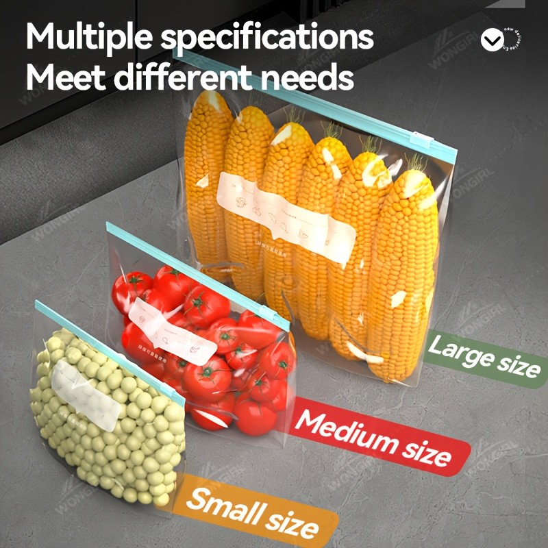 LDQ 60pcs Leak-Proof Food Storage Bag Set – Reusable Multi-Size Kitchen Organisers for Fresher NZ Ingredients