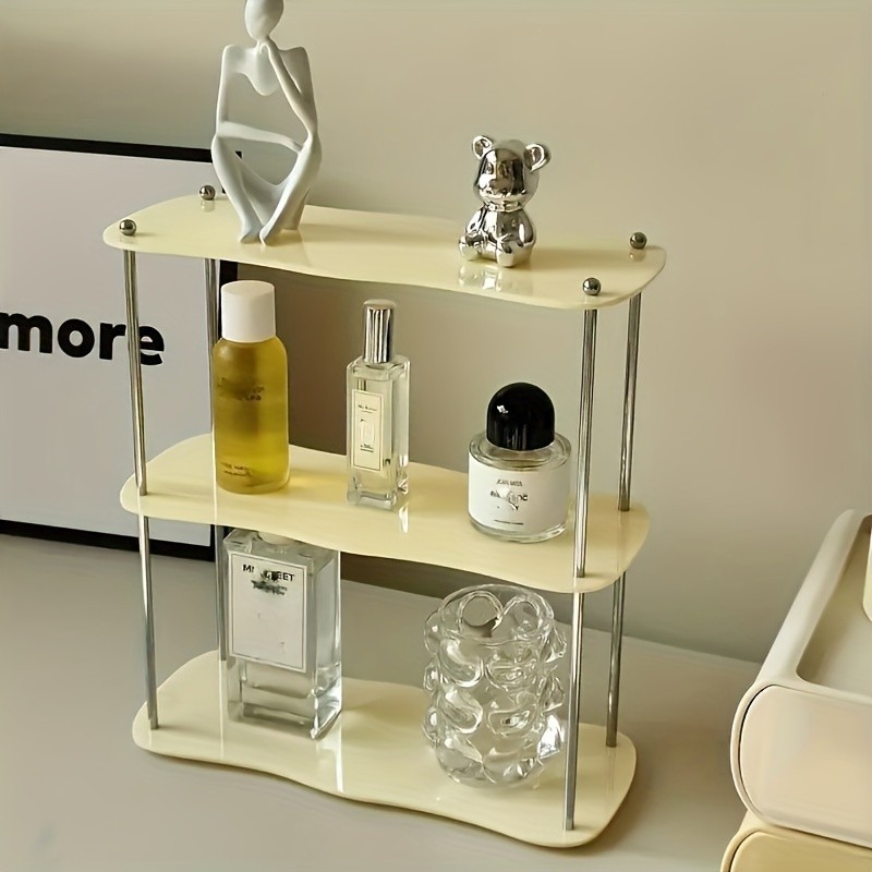 LDQ Two-Tier Acrylic Desktop Shelf – Detachable Space-Saving Organiser for NZ Beauty & Workspaces