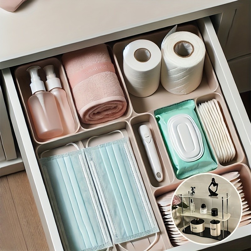 LDQ Two-Tier Acrylic Desktop Shelf – Detachable Space-Saving Organiser for NZ Beauty & Workspaces