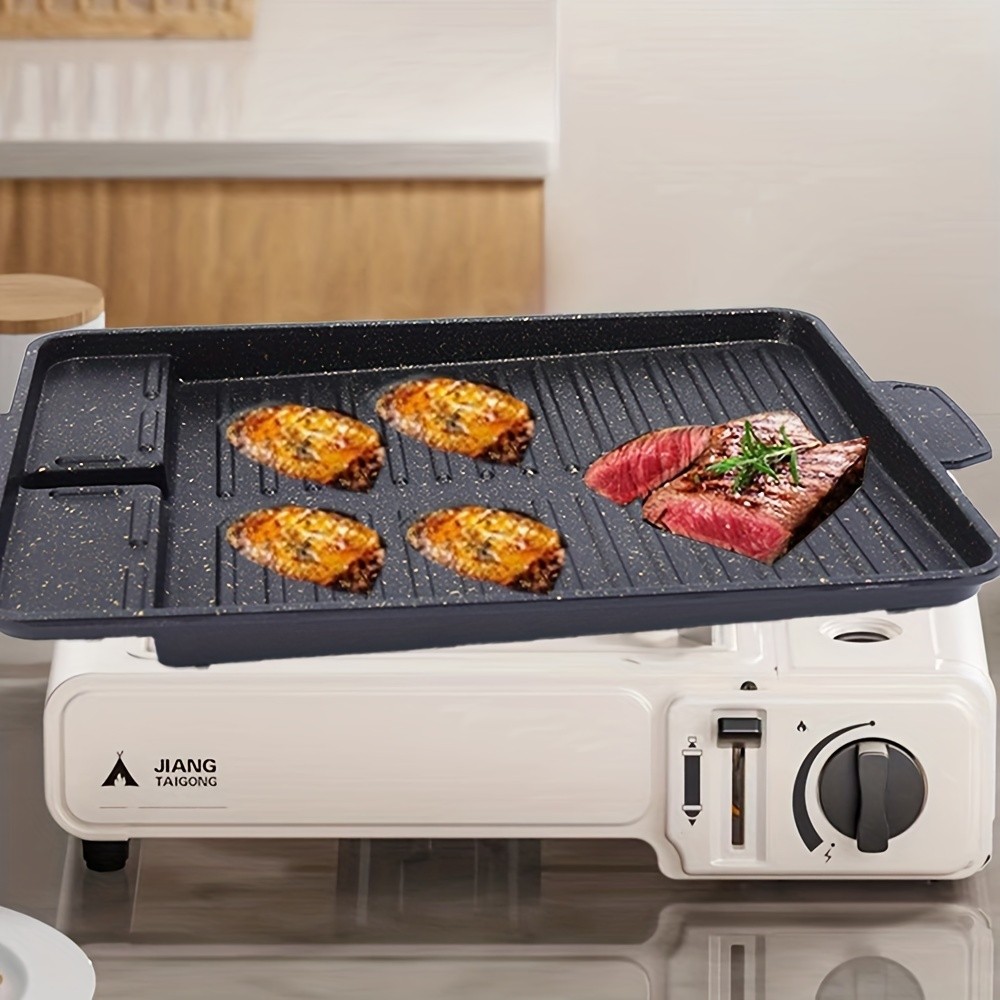 LDQ Smokeless Non-Stick Grill Pan – Durable Aluminium Alloy Rectangular Tray for Easy NZ Indoor & Outdoor BBQ