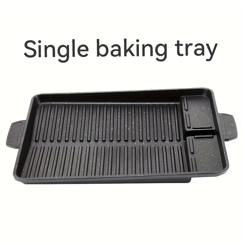 LDQ Smokeless Non-Stick Grill Pan – Durable Aluminium Alloy Rectangular Tray for Easy NZ Indoor & Outdoor BBQ