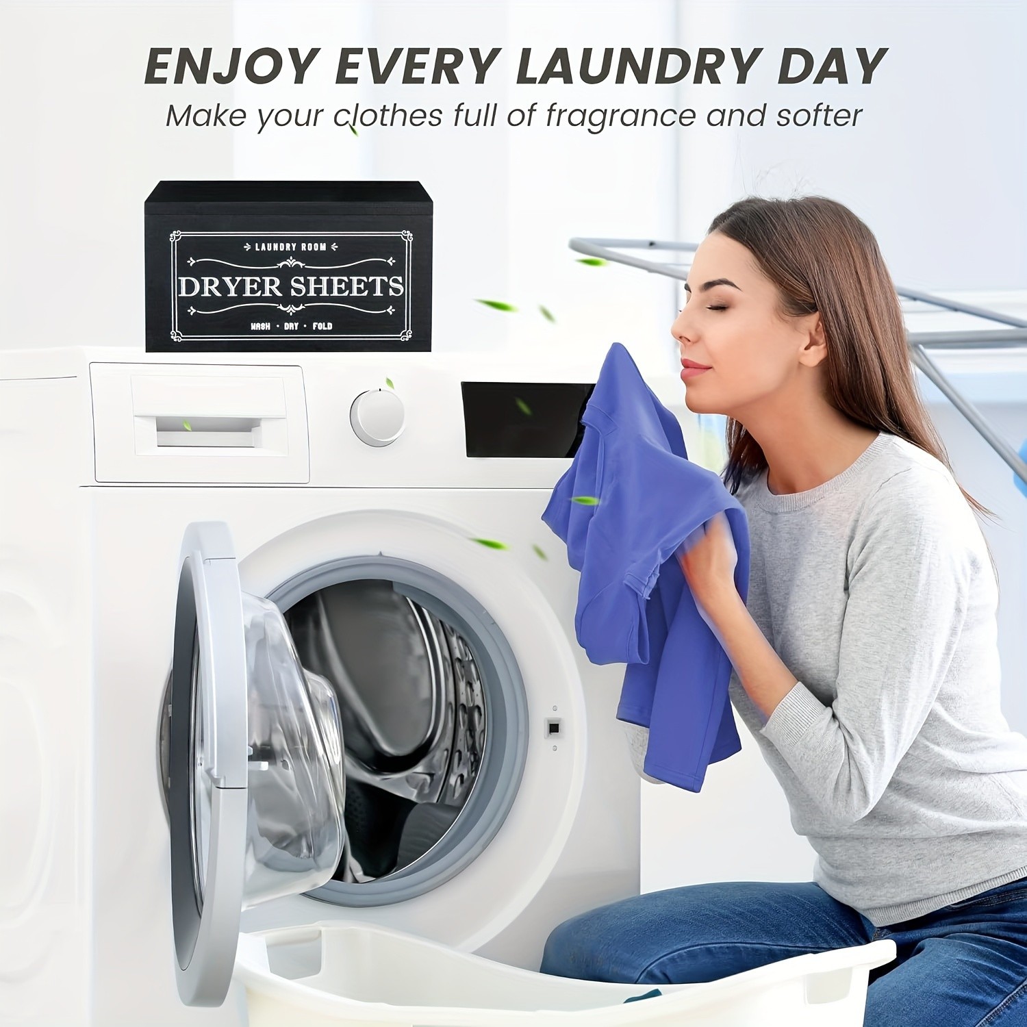 LDQ Rustic Dryer Sheet Holder – Hinged-Lid Farmhouse Container for Neat NZ Laundry Storage & Organisation