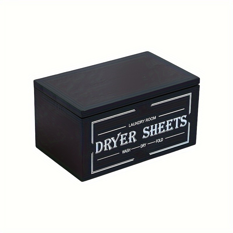 LDQ Rustic Dryer Sheet Holder – Hinged-Lid Farmhouse Container for Neat NZ Laundry Storage & Organisation