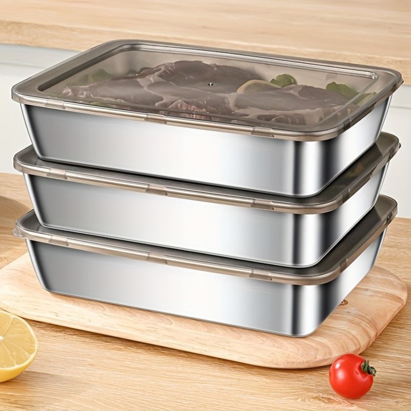 LDQ Leak-Proof Stainless Steel Food Container Set – Durable Microwave & Freezer-Safe Organisers for NZ Homes, Camping & Daily Storage