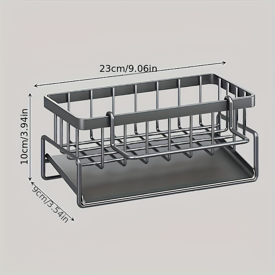 MCMLS Carbon Steel Sink Caddy – Heavy-Duty Black Countertop Rack for Smart NZ Kitchen Organisation
