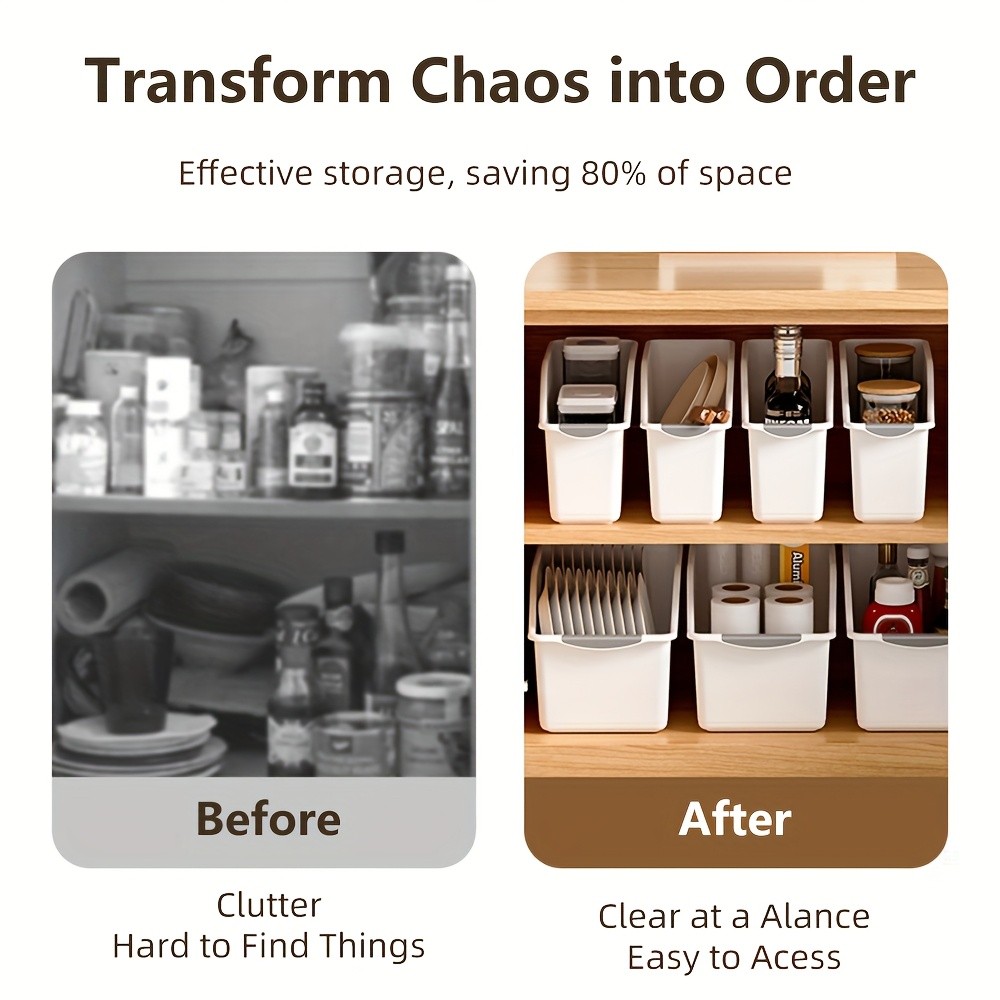 MCMLS Curved-Design Storage Box Set – Heavy-Duty Multi-Compartment Bins for Smart NZ Kitchen & Home Organisation