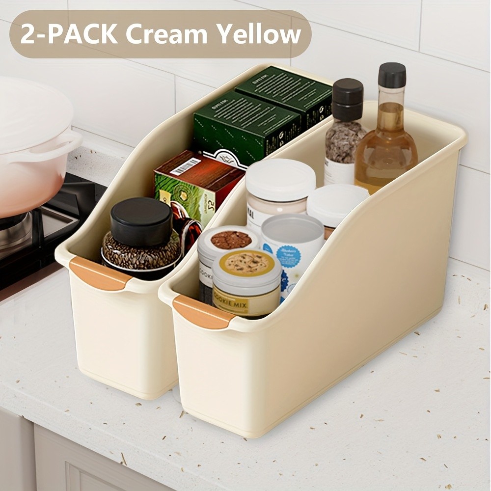 MCMLS Curved-Design Storage Box Set – Heavy-Duty Multi-Compartment Bins for Smart NZ Kitchen & Home Organisation