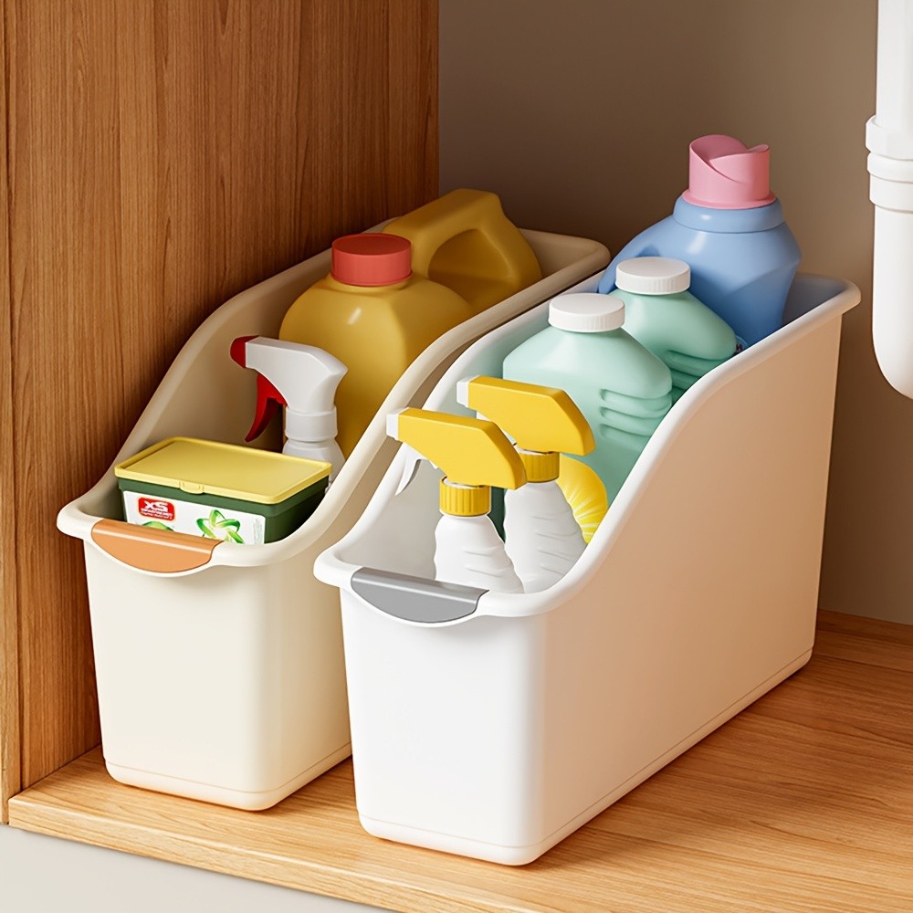 MCMLS Curved-Design Storage Box Set – Heavy-Duty Multi-Compartment Bins for Smart NZ Kitchen & Home Organisation