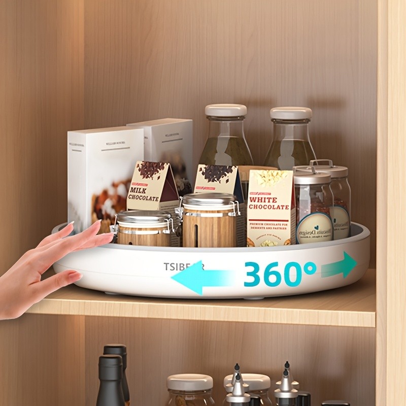 MCMLS 360° Rotating Storage Organizer – Space-Saving 10-Inch Multi-Purpose Spinning Tray for NZ Kitchens & Pantries