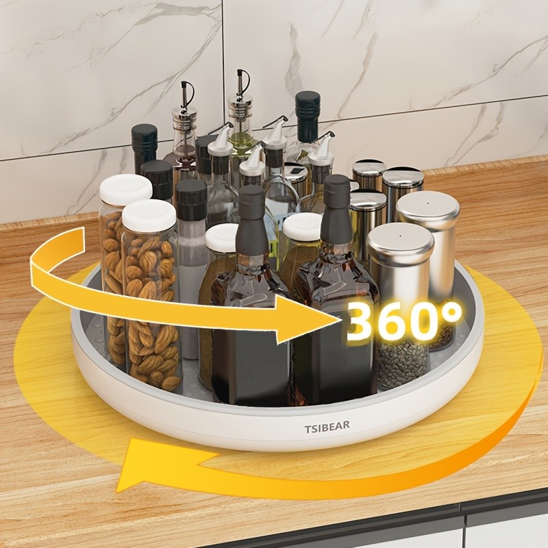 MCMLS 360° Rotating Storage Organizer – Space-Saving 10-Inch Multi-Purpose Spinning Tray for NZ Kitchens & Pantries