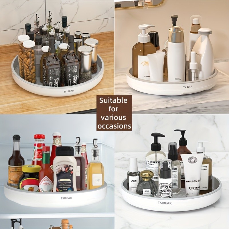 MCMLS 360° Rotating Storage Organizer – Space-Saving 10-Inch Multi-Purpose Spinning Tray for NZ Kitchens & Pantries