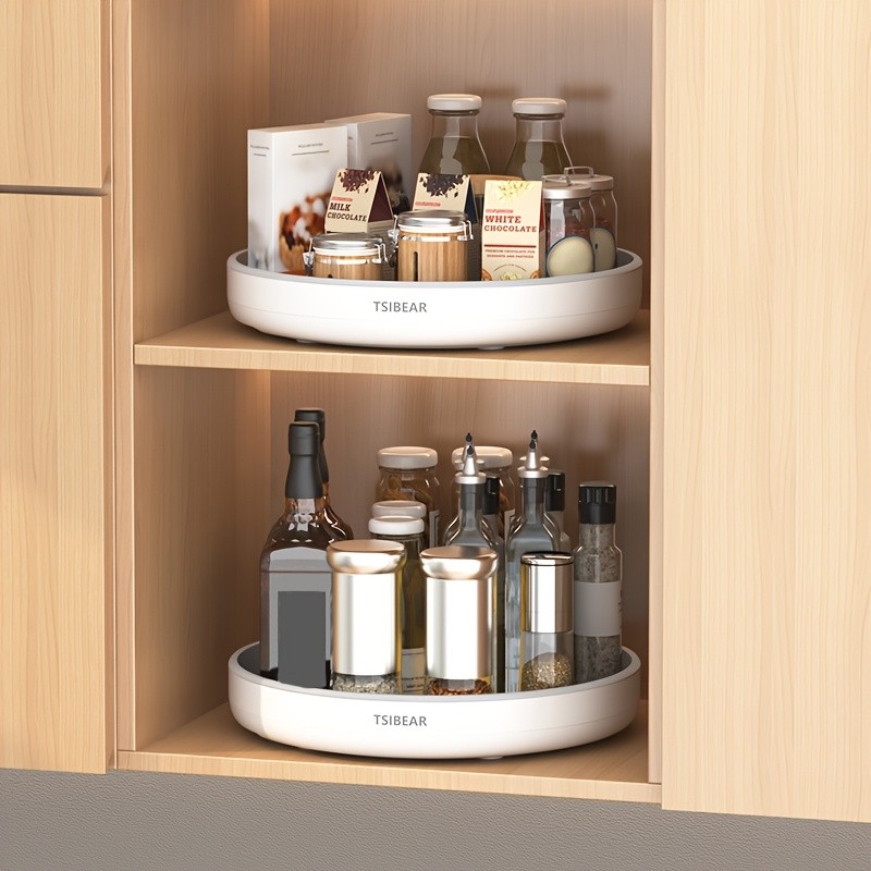 MCMLS 360° Rotating Storage Organizer – Space-Saving 10-Inch Multi-Purpose Spinning Tray for NZ Kitchens & Pantries