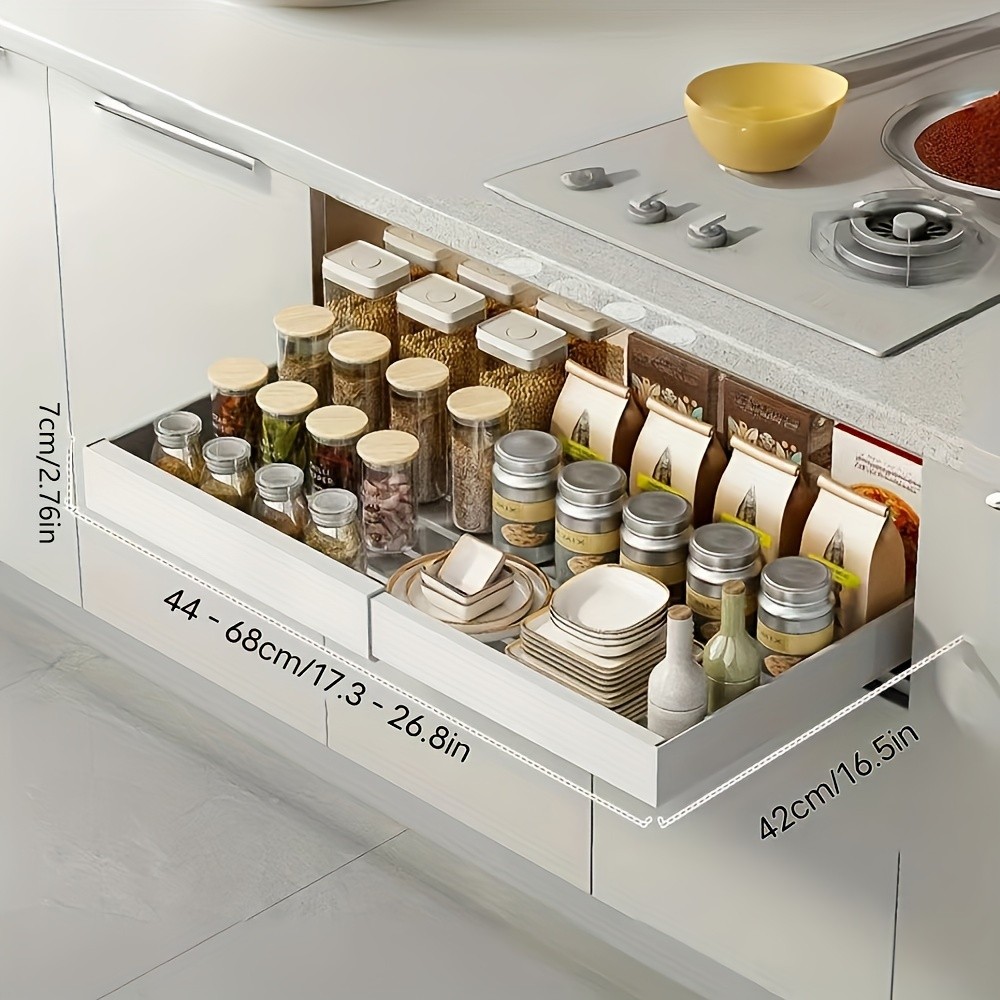 MCMLS Expandable Pull-Out Cabinet Rack – Heavy-Duty Adjustable Under-Sink Organizer for NZ Kitchens & Pantries