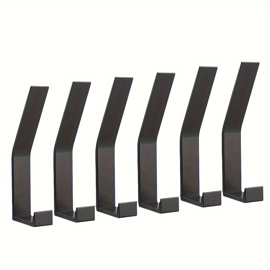 MCMLS Stainless Steel Double-Hook Wall Rack Set – 6pcs Modern Space-Saving Mounts for NZ Hallways, Kitchens & Bathrooms