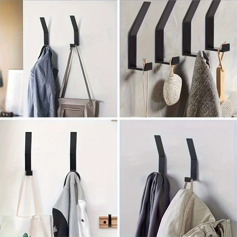 MCMLS Stainless Steel Double-Hook Wall Rack Set – 6pcs Modern Space-Saving Mounts for NZ Hallways, Kitchens & Bathrooms