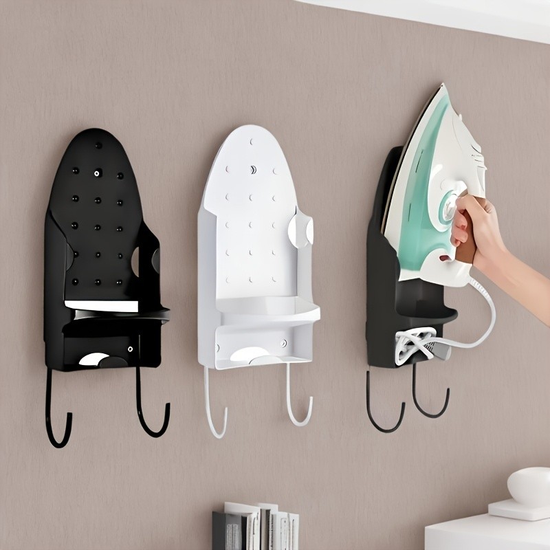 MCMLS Heavy-Duty Ironing Board Holder – Wall-Mounted Space-Saving Rack with Dual Hooks for NZ Homes & Apartments