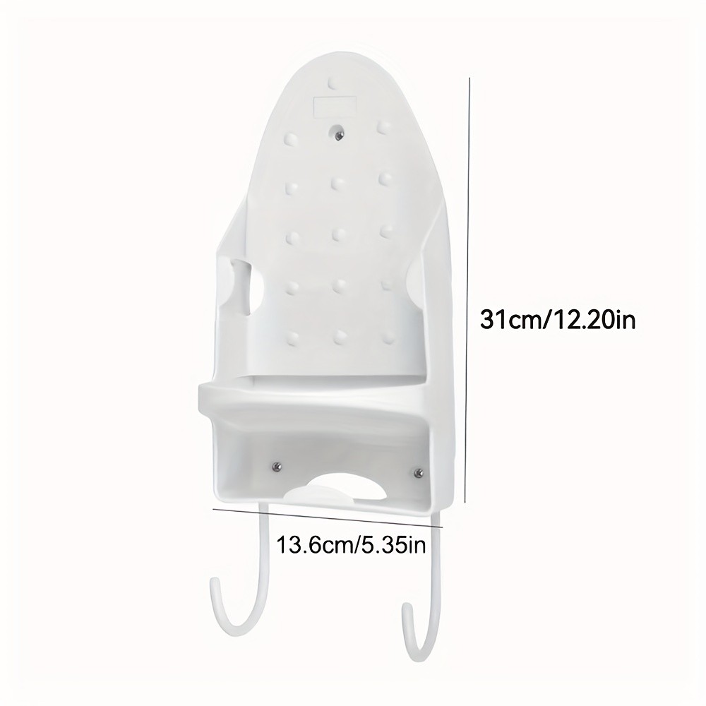 MCMLS Heavy-Duty Ironing Board Holder – Wall-Mounted Space-Saving Rack with Dual Hooks for NZ Homes & Apartments