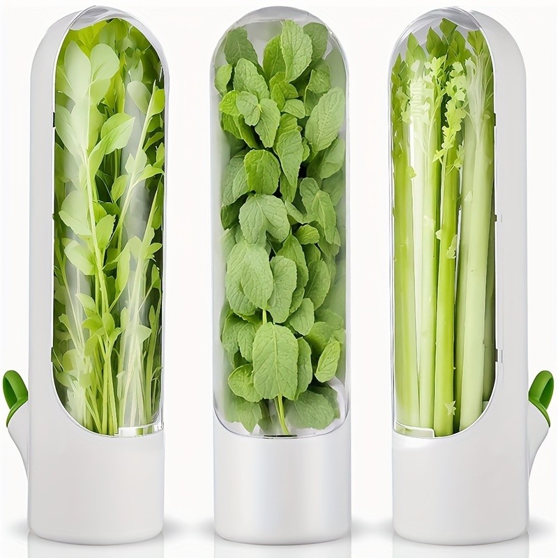YUHUPHYLLIC Herb & Vegetable Preservation Pod – Fresh Coriander & Mint Container for Long-Lasting NZ Fridge Storage