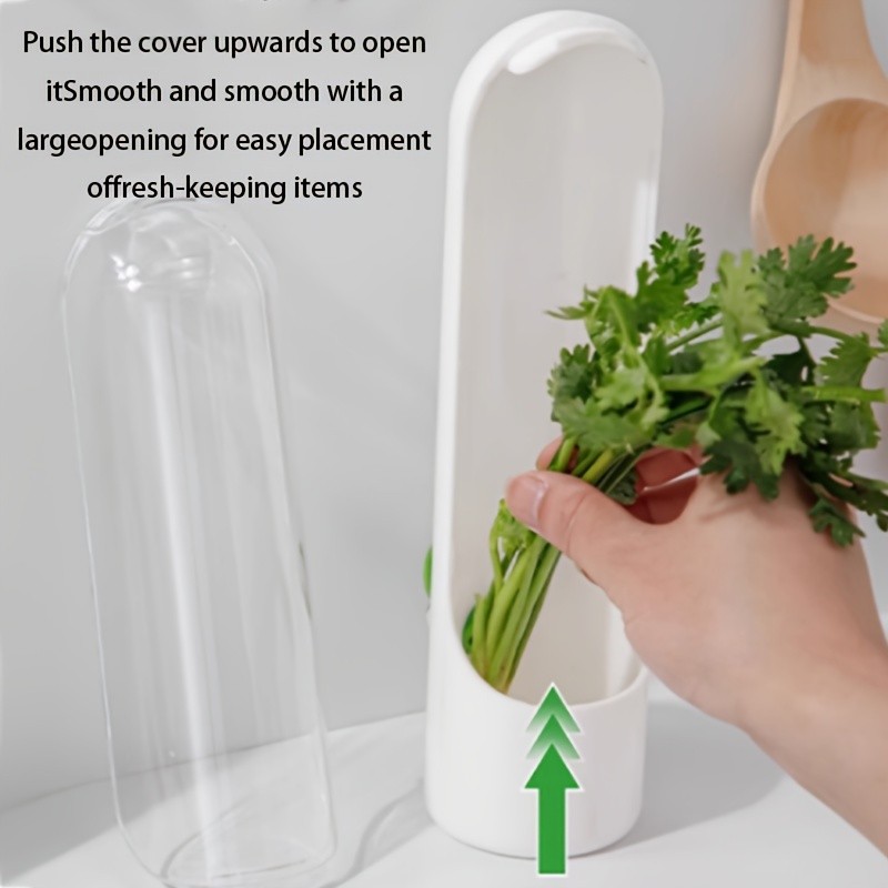YUHUPHYLLIC Herb & Vegetable Preservation Pod – Fresh Coriander & Mint Container for Long-Lasting NZ Fridge Storage