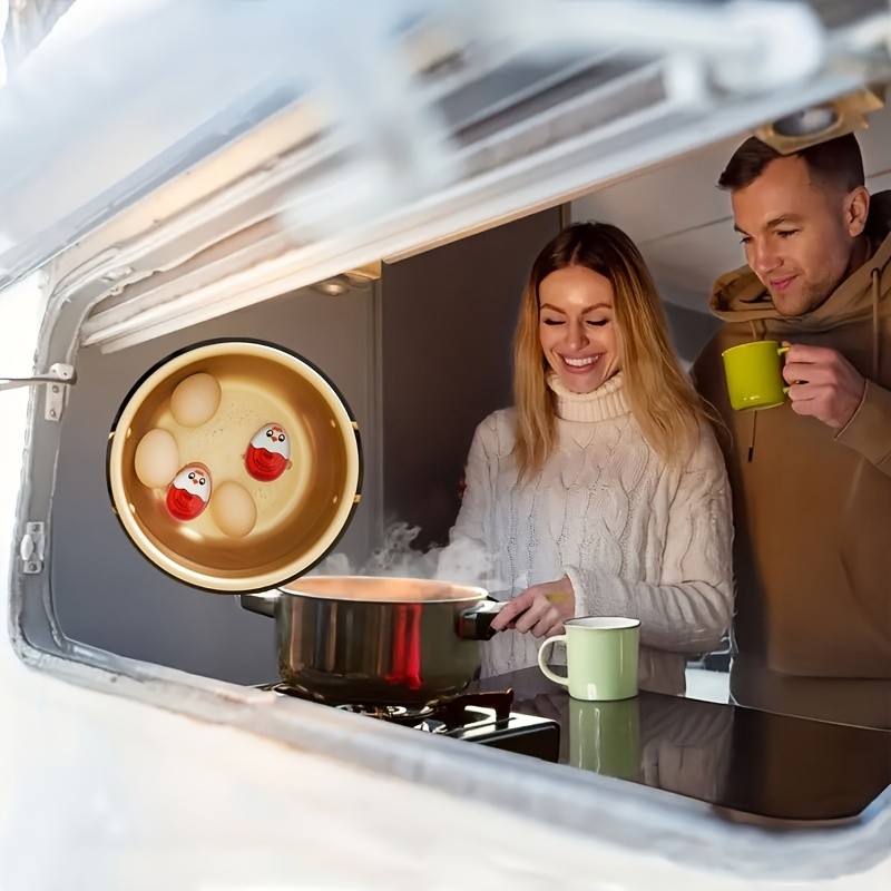 YUHUPHYLLIC Changing Egg Timer & Boiled Egg Holder – Easy-to-Read Timer for Perfect NZ Soft & Hard Boiled Eggs