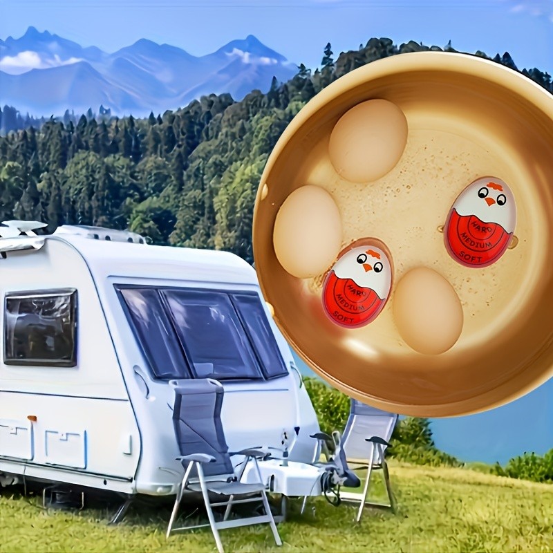 YUHUPHYLLIC Changing Egg Timer & Boiled Egg Holder – Easy-to-Read Timer for Perfect NZ Soft & Hard Boiled Eggs