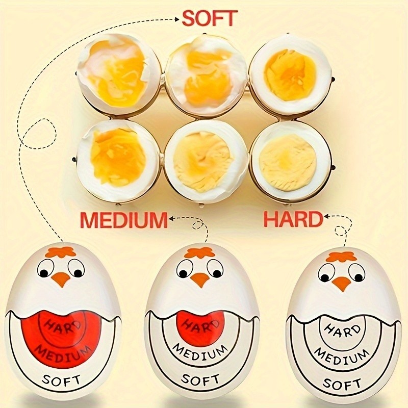 YUHUPHYLLIC Changing Egg Timer & Boiled Egg Holder – Easy-to-Read Timer for Perfect NZ Soft & Hard Boiled Eggs