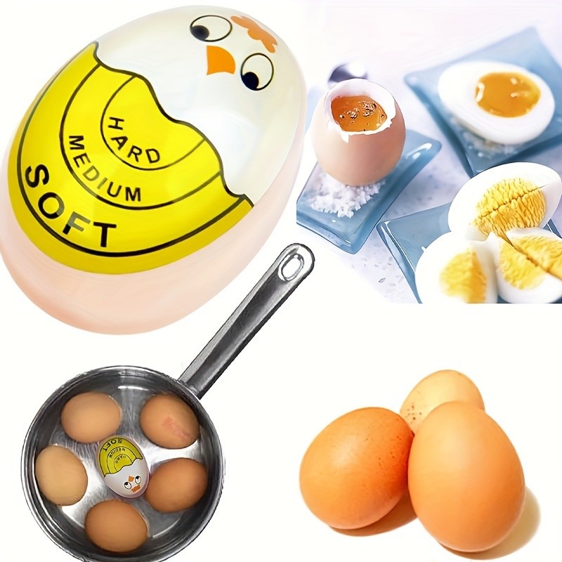 YUHUPHYLLIC Changing Egg Timer & Boiled Egg Holder – Easy-to-Read Timer for Perfect NZ Soft & Hard Boiled Eggs