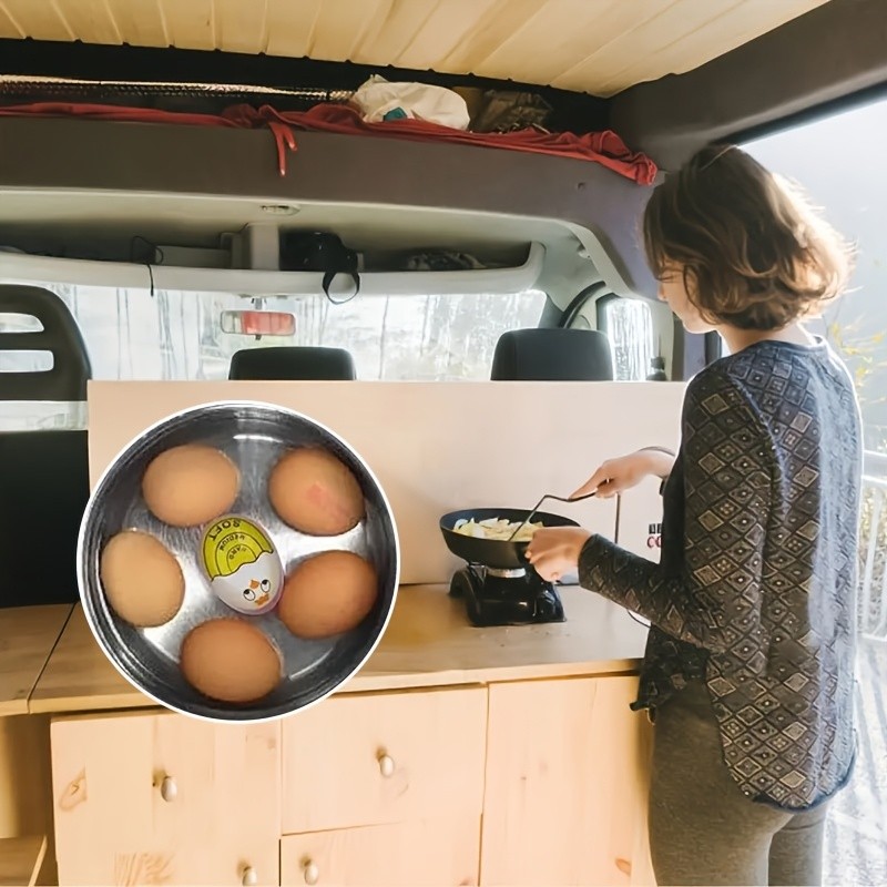 YUHUPHYLLIC Changing Egg Timer & Boiled Egg Holder – Easy-to-Read Timer for Perfect NZ Soft & Hard Boiled Eggs