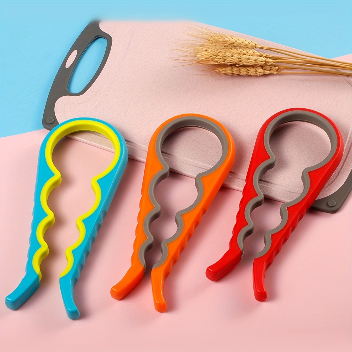 YUHUPHYLLIC 4-in-1 Multifunctional Portable Bottle Opener – Non-Slip Can Opener for Beer, Bottles & Jars in NZ Kitchens