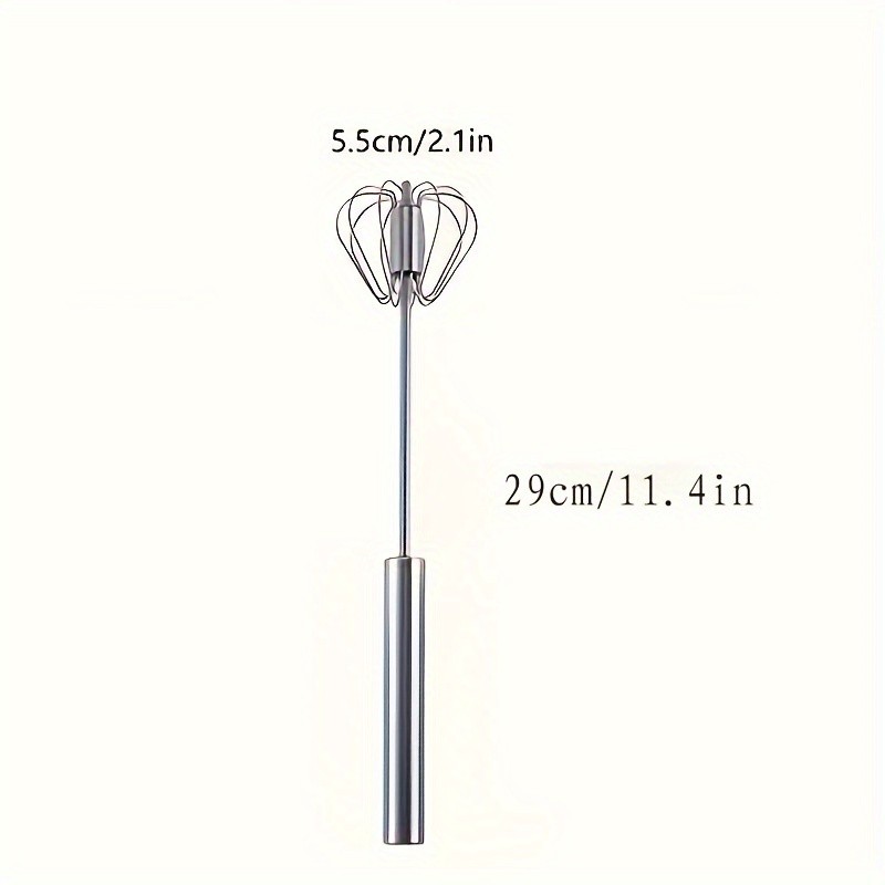 YUHUPHYLLIC Stainless Steel Semi-Automatic Hand Whisk – 3-Loop Manual Whisk for Efficient Mixing & Milk Foam in NZ Kitchens