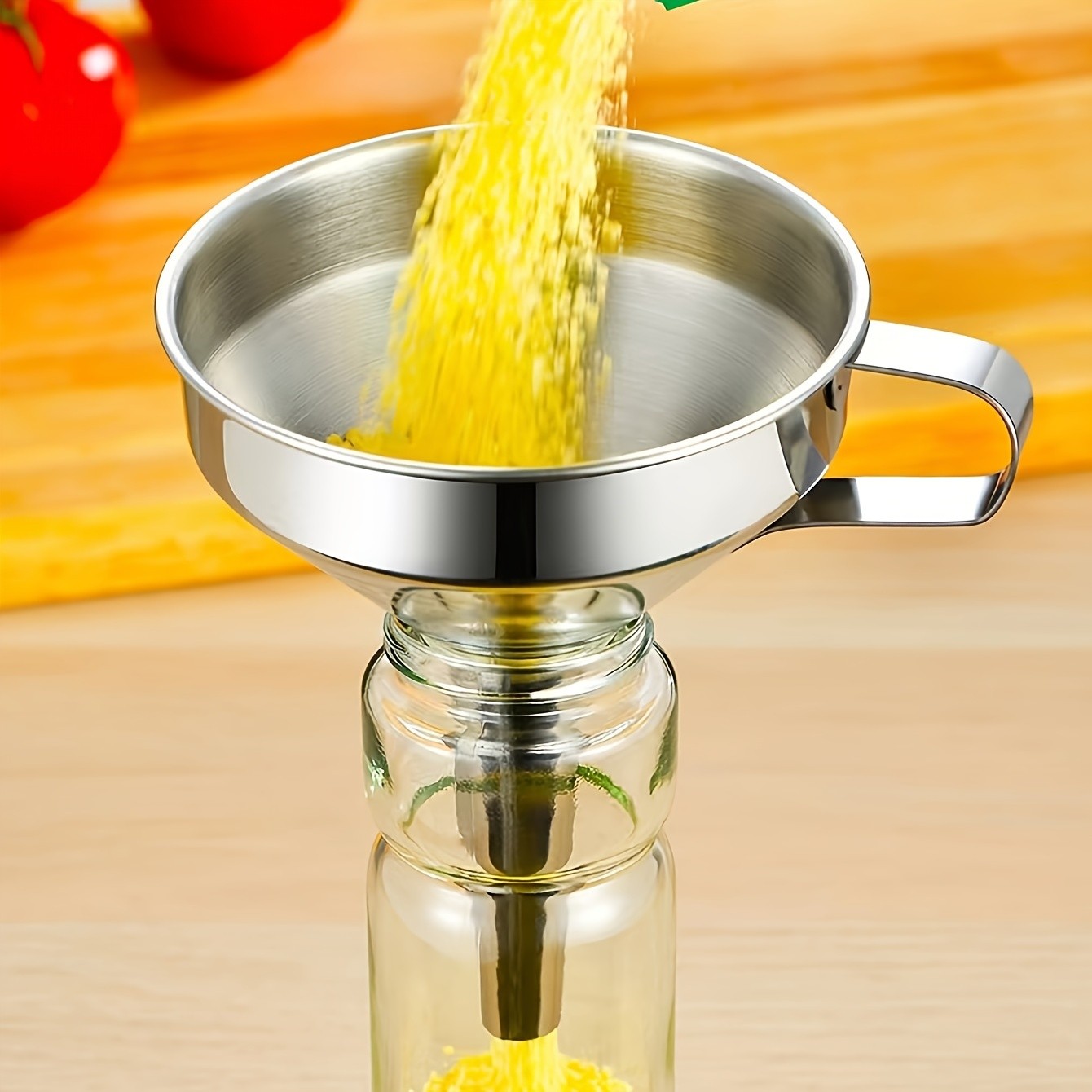 YUHUPHYLLIC 304 Stainless Steel Funnel with Wide Mouth – Oil Strainer and Ladle for NZ Kitchens