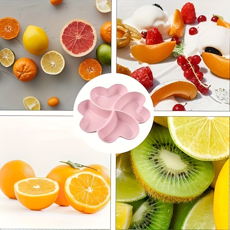 YUHUPHYLLIC Heart-Shaped Divided Fruit Tray – Reusable Snack & Dessert Platter for NZ Parties & Home Use