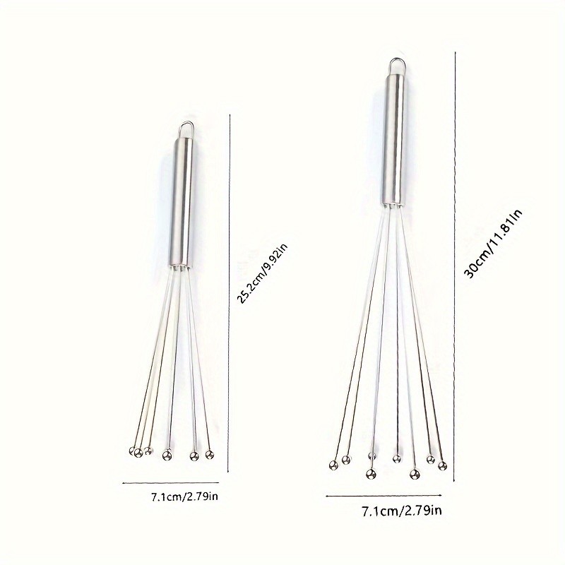 YUHUPHYLLIC 25.4cm Stainless Steel Bead Whisk – Handheld Egg, Cream & Sauce Whisk for NZ Kitchens