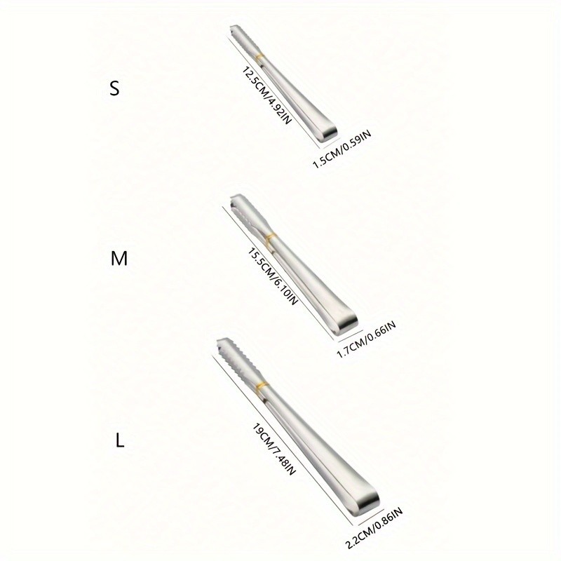 YUHUPHYLLIC Stainless Steel Ice Tongs – Multifunctional Food Tongs for NZ Kitchens, BBQs, and Buffets