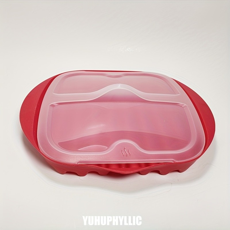 YUHUPHYLLIC Microwave Bacon Cooker Tray with Lid – Non-Slip, Fat-Draining Design for Quick Bacon Prep in NZ Kitchens