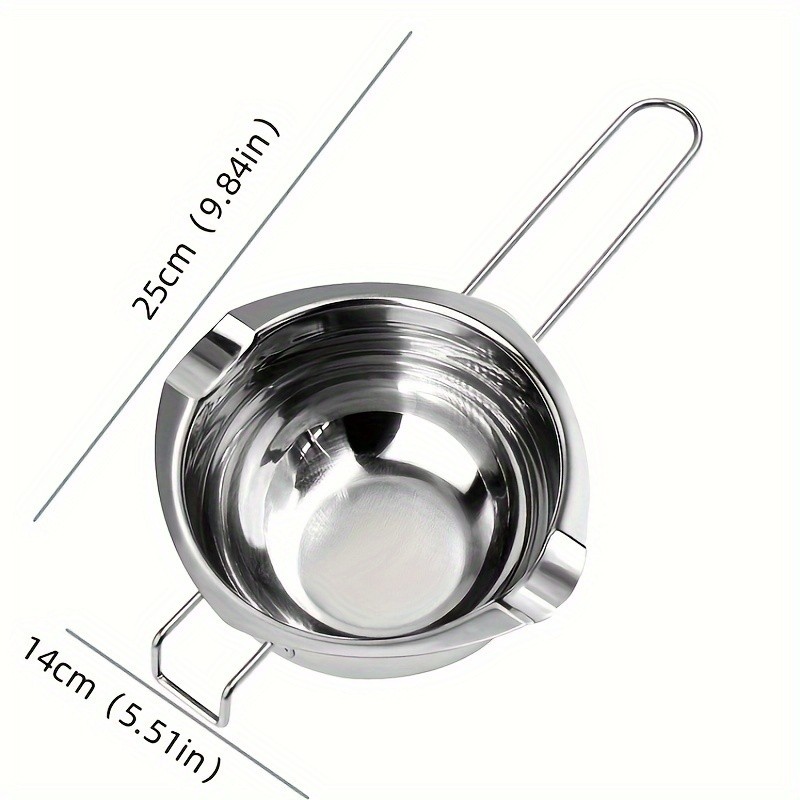 YUHUPHYLLIC Stainless Steel Chocolate Melting Pot – Double Boiler for Baking, Fondue & Multi-Purpose Melting