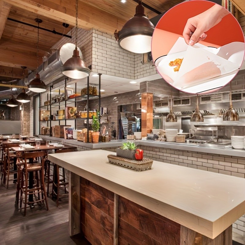 YUHUPHYLLIC 50pcs Air Fryer Liners – Non-Stick Oil Absorbing Parchment Paper for Cooking & Baking