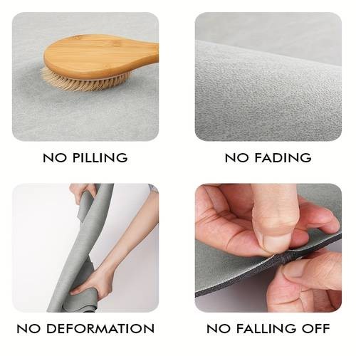 SIXHOME U-Shaped Toilet Mat – Ultra Absorbent, Quick-Dry, Non-Slip Bathroom Mat