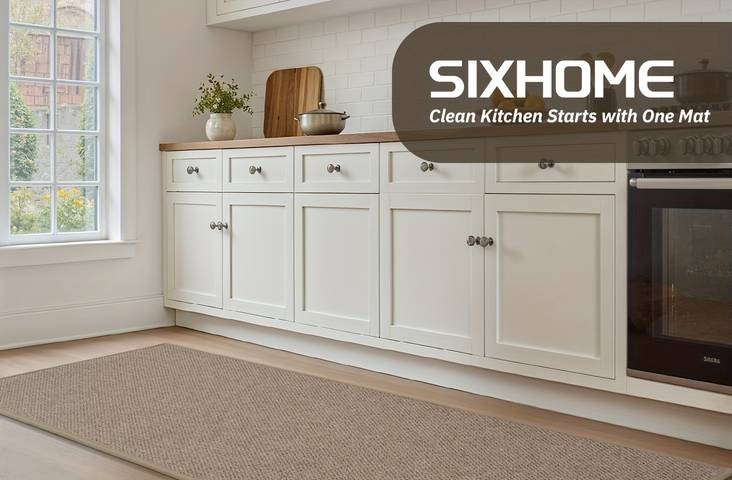SIXHOME Non-Slip Kitchen Mat – Absorbent Floor Mat with Rubber Backing