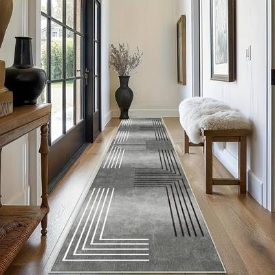 Modern Geometric Rug – Non-Slip Backing, Stylish Design for Hallways, Bedrooms, Kitchens & Bathrooms