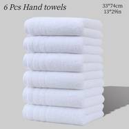 Msekko 6pcs Hand Towels – 450GSM Cotton, Absorbent & Quick-Drying for Bathroom & Shower