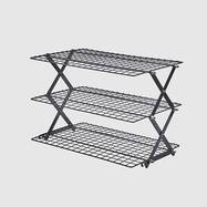 FARIDABIO 3/4 Layer Stackable Folding Cooling Rack – Heavy-Duty Metal Construction for Baking & Outdoor Use