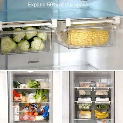 FARIDABIO 2pcs Refrigerator Storage Box – Wall Hanging, Space-Saving Food Storage Organizer