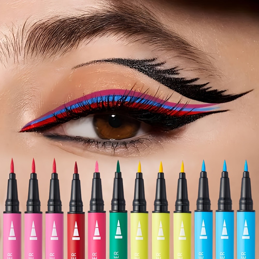 Pudaier 12-Color Liquid Eyeliner Pen