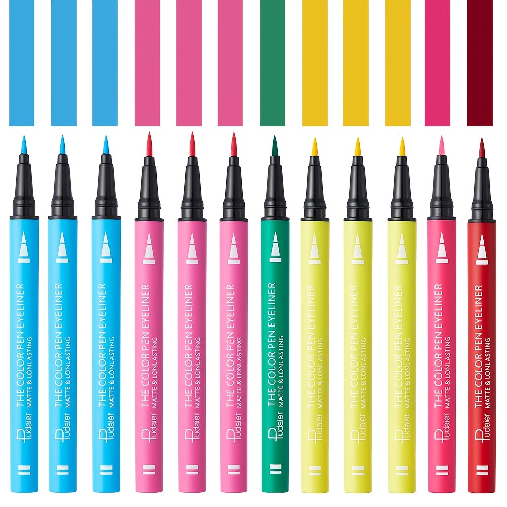 Pudaier 12-Color Liquid Eyeliner Pen