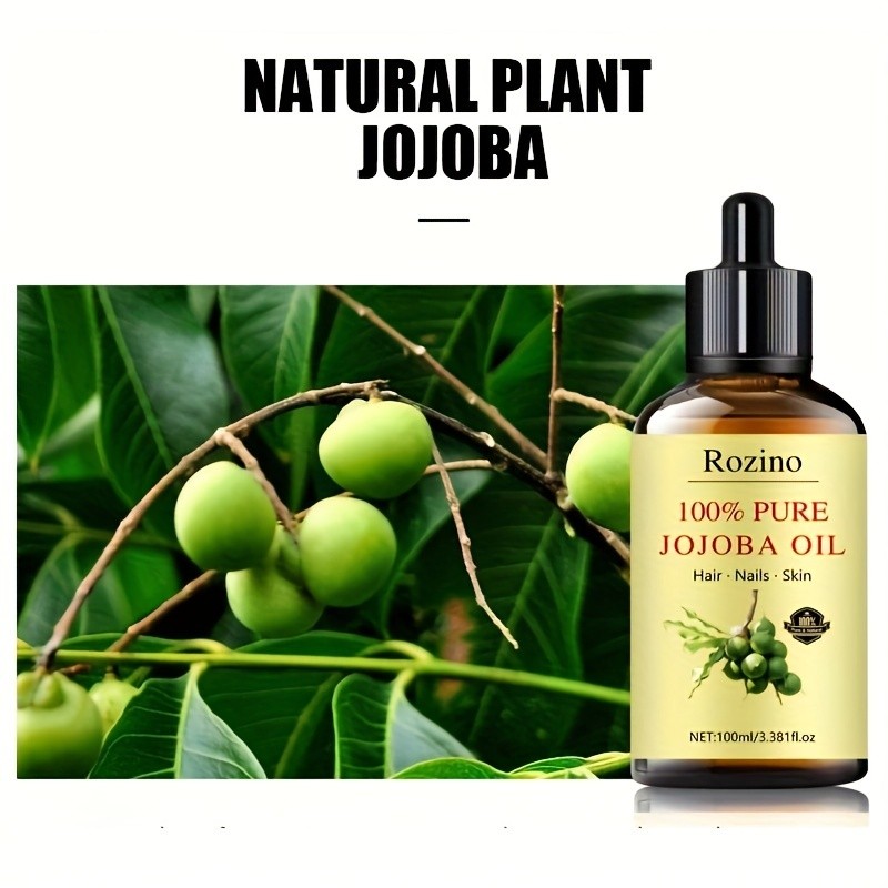 Natural Jojoba Oil Essential Oil – Versatile Skincare for Massage, Hair, Face, and More