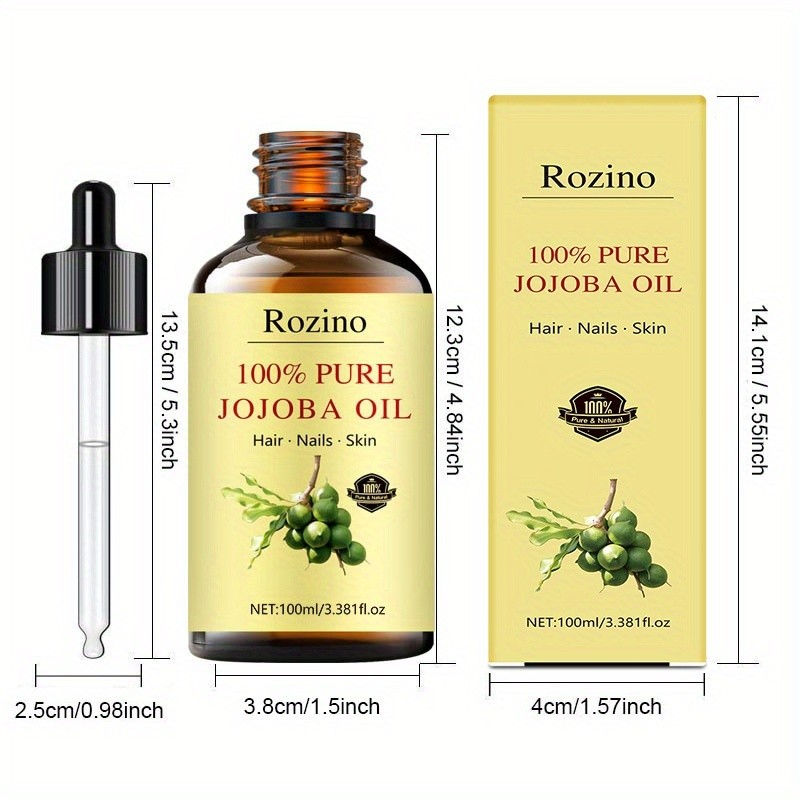 Natural Jojoba Oil Essential Oil – Versatile Skincare for Massage, Hair, Face, and More