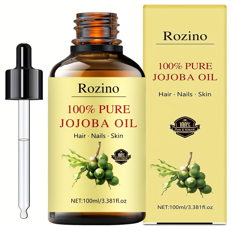 Natural Jojoba Oil Essential Oil – Versatile Skincare for Massage, Hair, Face, and More