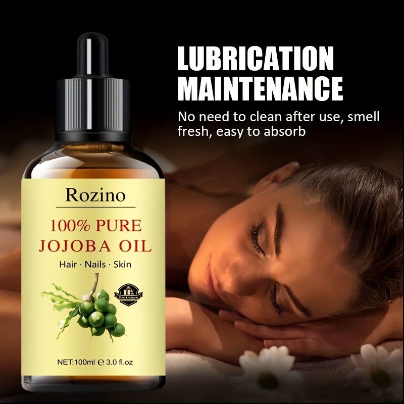 Natural Jojoba Oil Essential Oil – Versatile Skincare for Massage, Hair, Face, and More